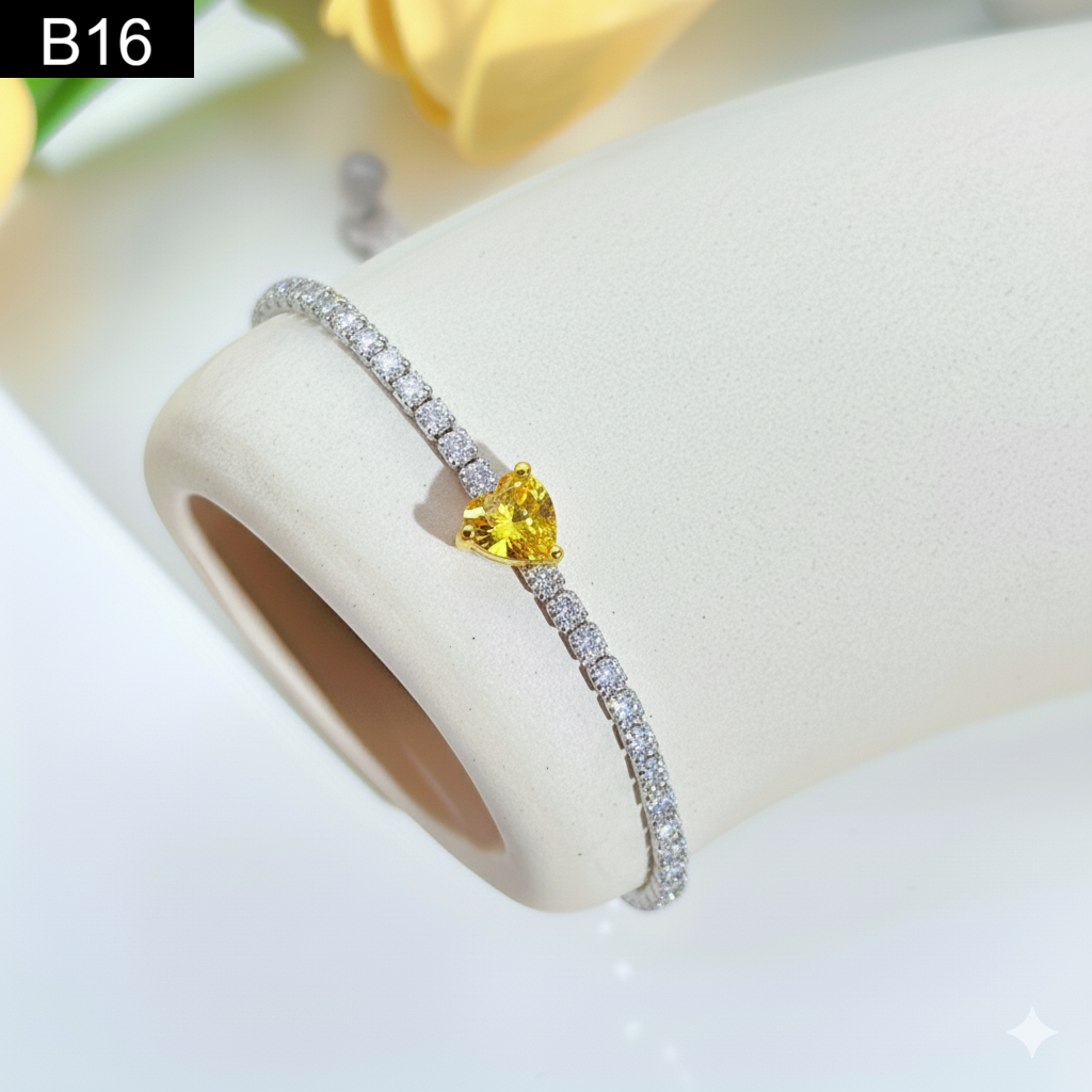 Heart Gem Bracelet - B16