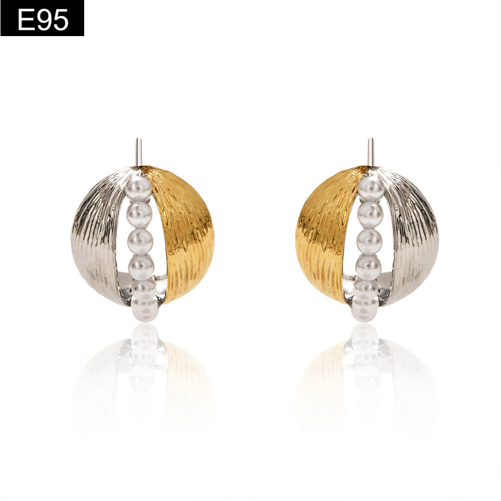 Metallic Stud Earring - E95