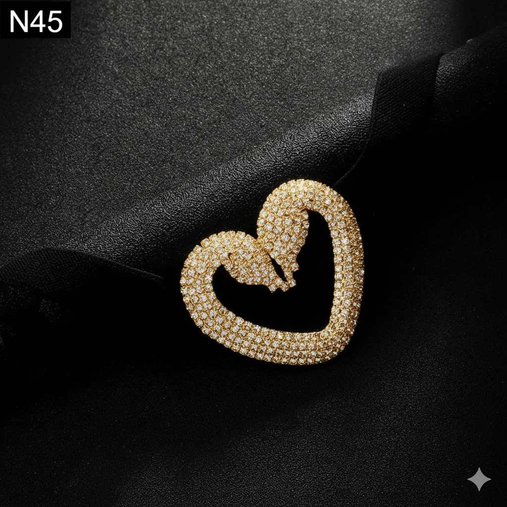 Goth Glam Heart Choker - N45