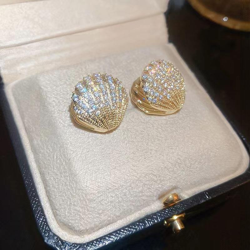 Pave Shell Earring