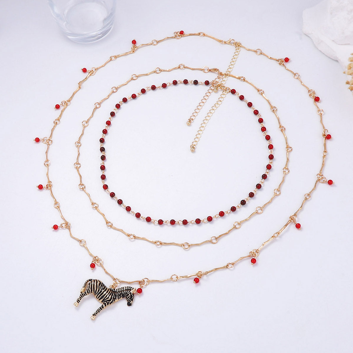 Stripe and Stone Necklace