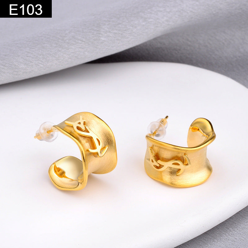 Metallic Hoop Earring - E103