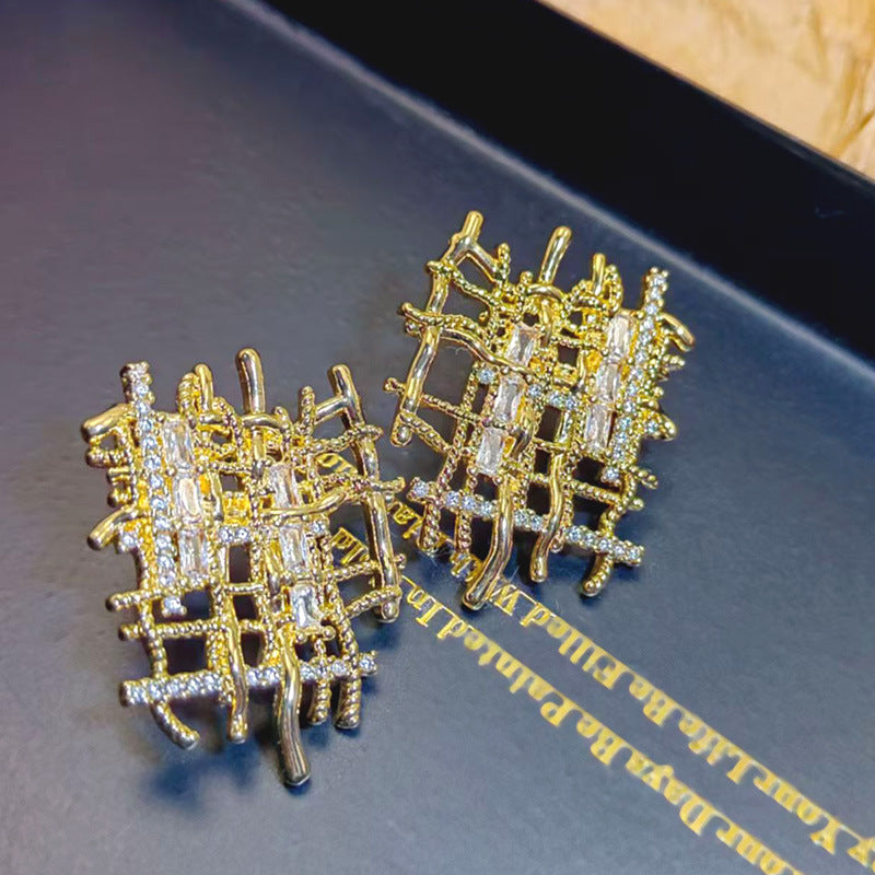 Cosmic Grid Earring
