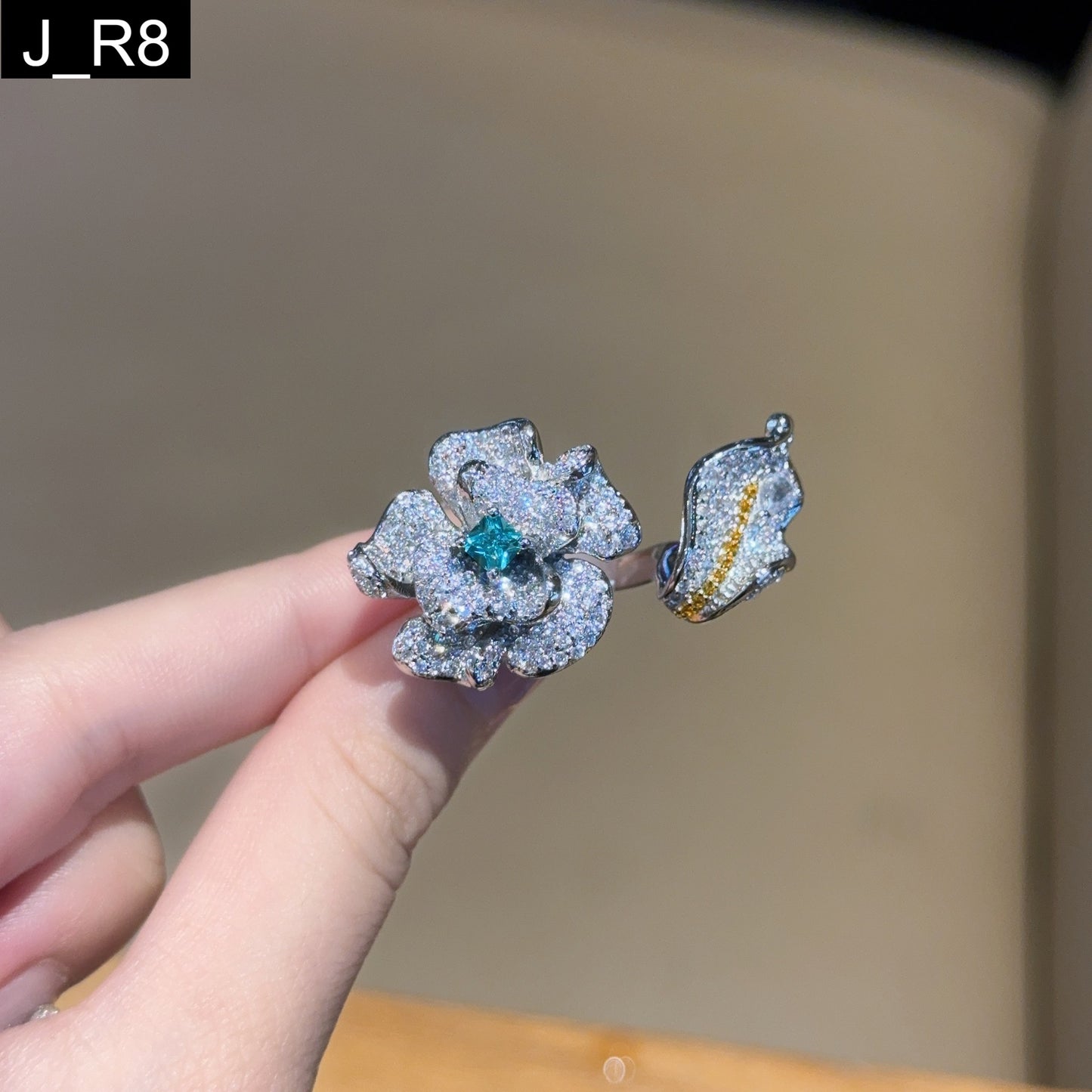 Emerald Lotus Ring