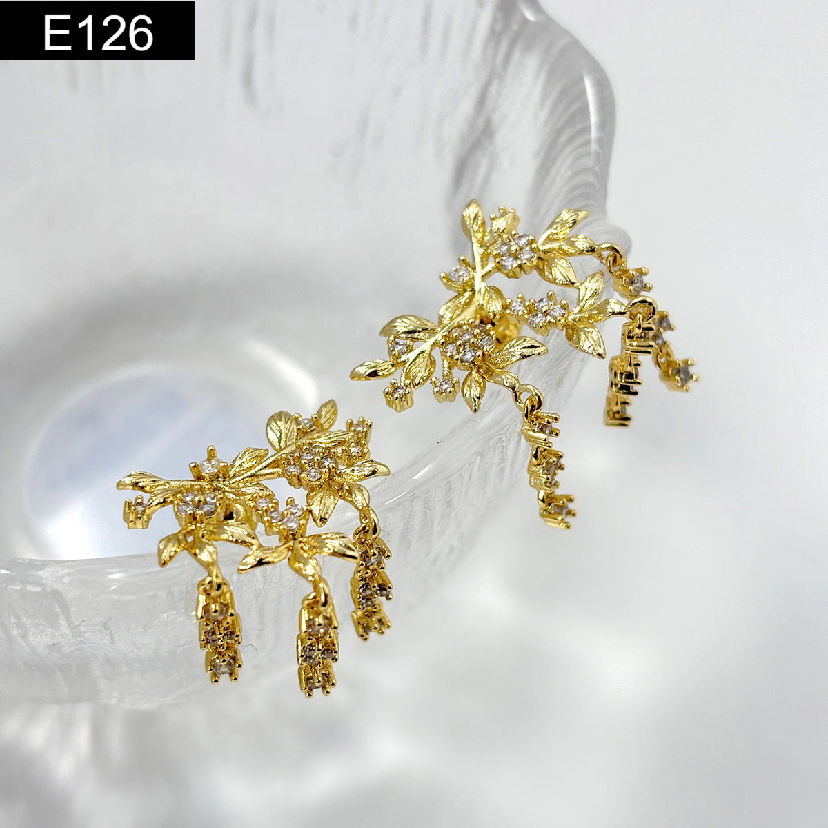 Floral Motif Earring - E126