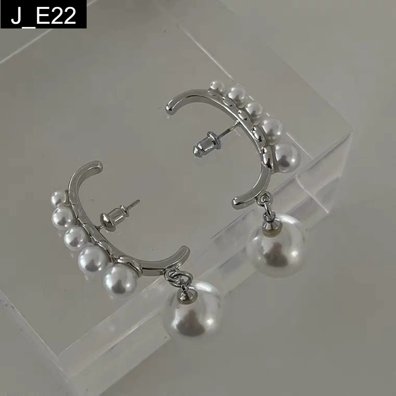 Lunar Pearl Drop Earring