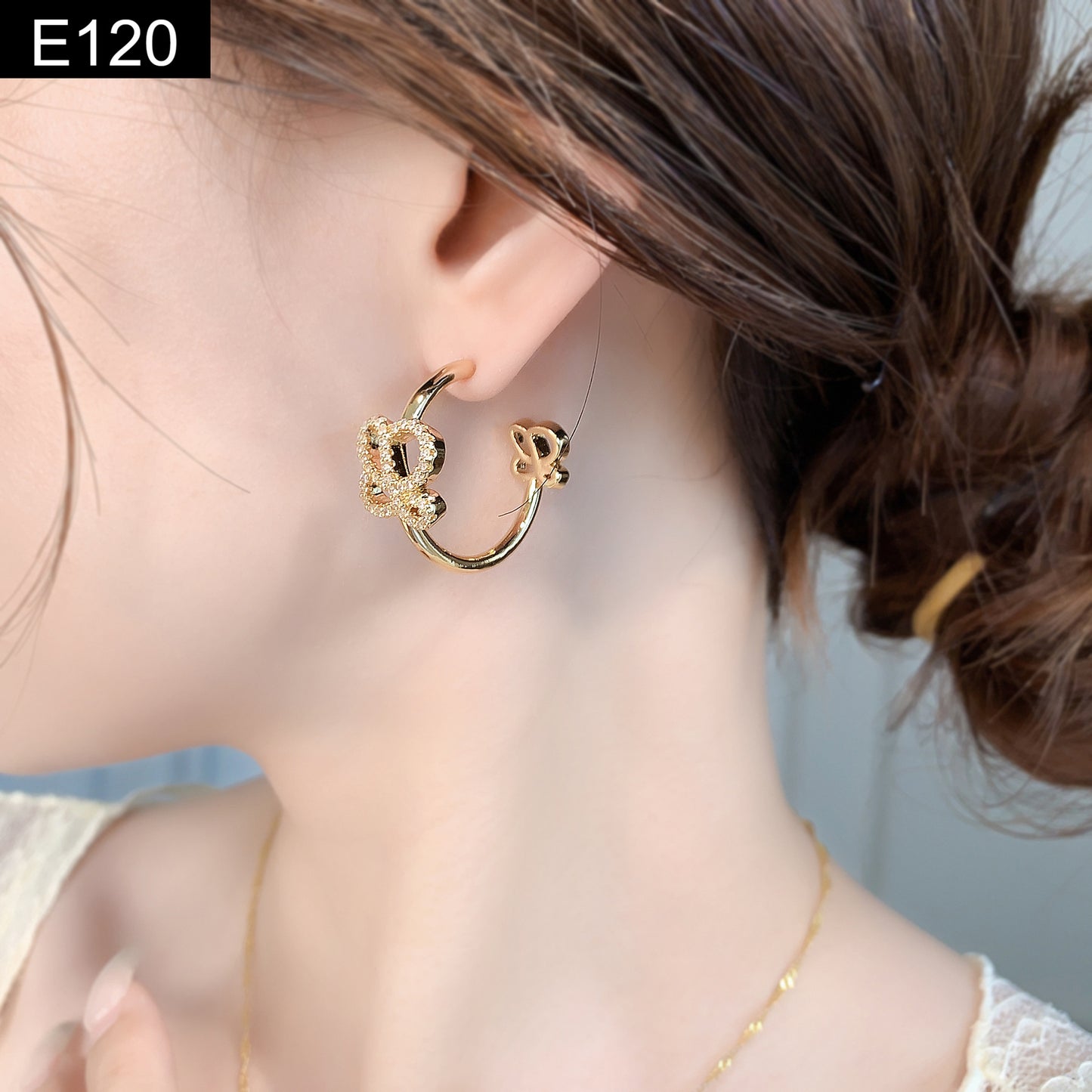 Crystal Hoop Earring - E120