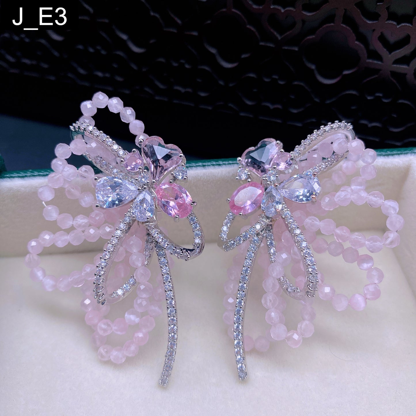 Rose Quartz Earring