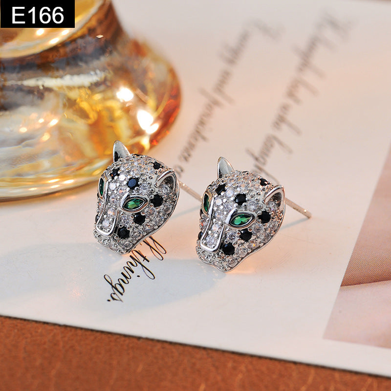 Leopard Head Earring - E166