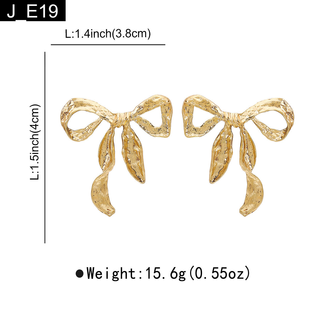 Molten Ribbon Bow Earring