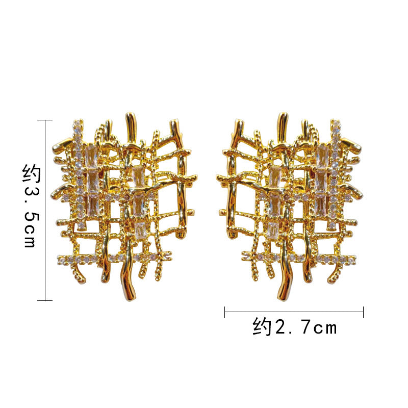 Cosmic Grid Earring