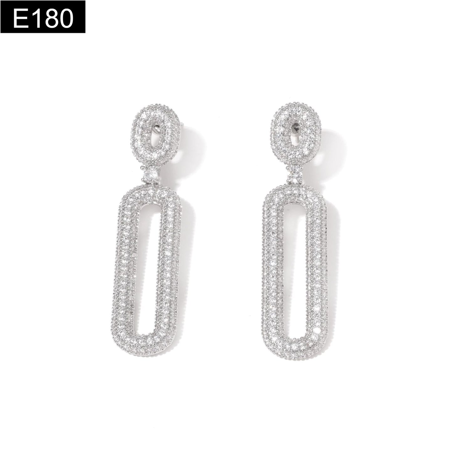 Chainlink Geometric Earring - E180