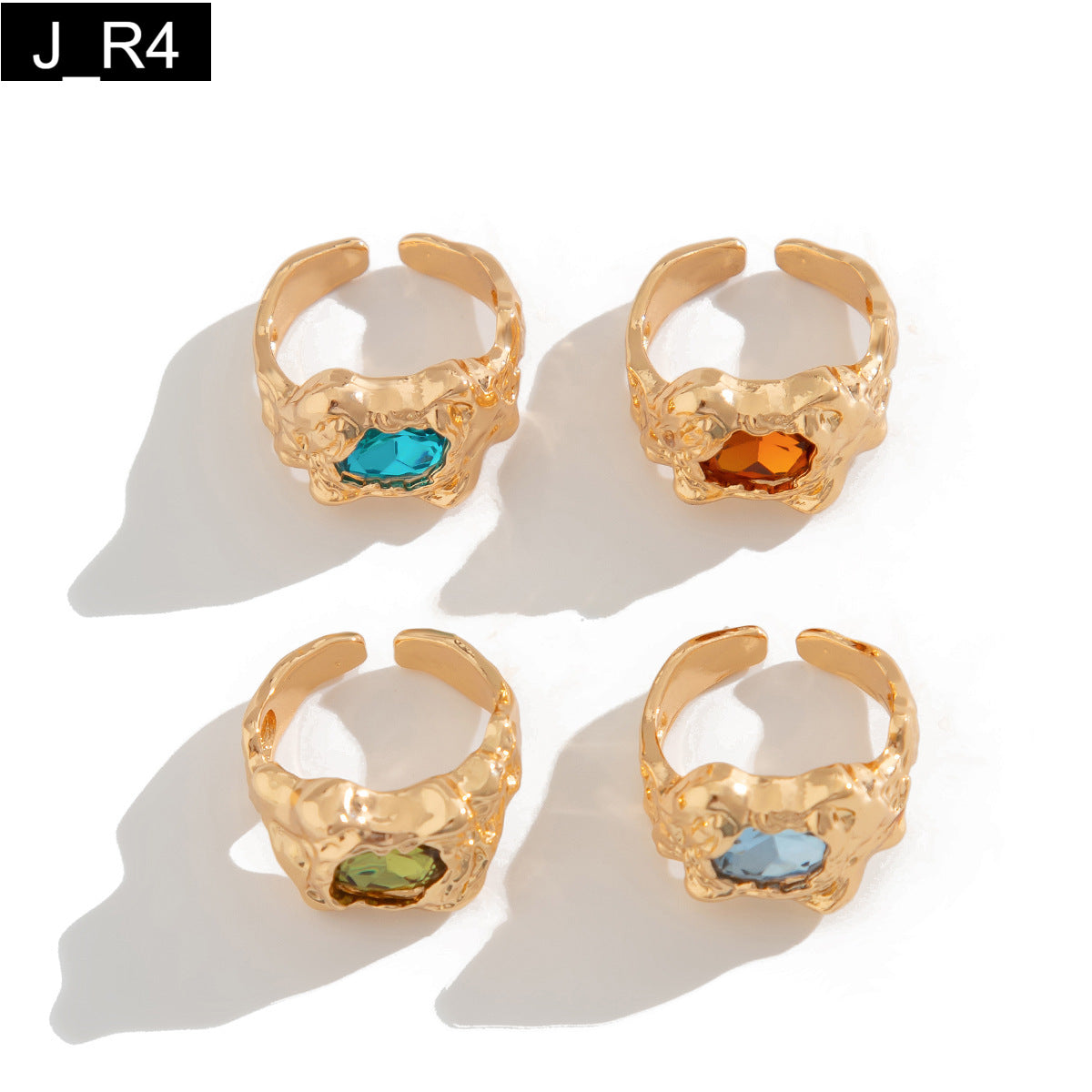 Geode Rings Set of 4