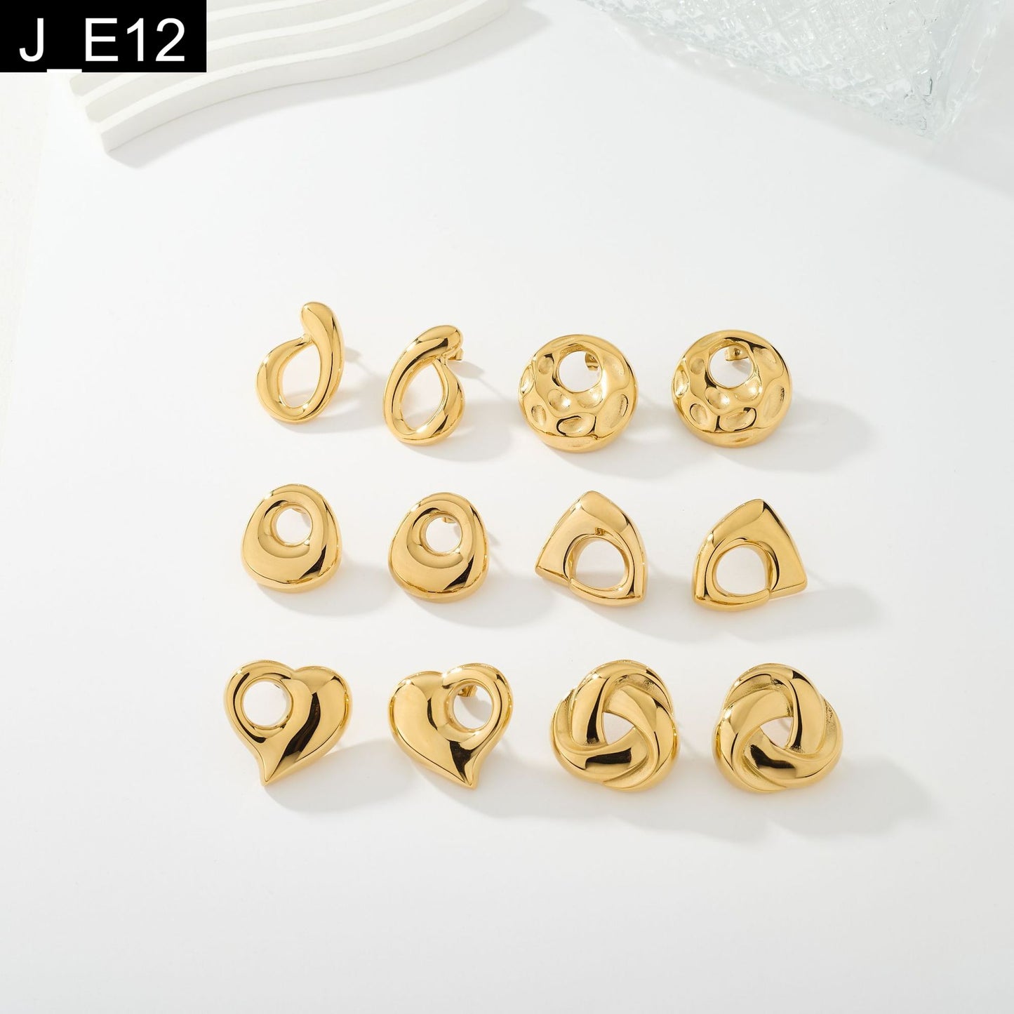 Sculptural Abstract Studs