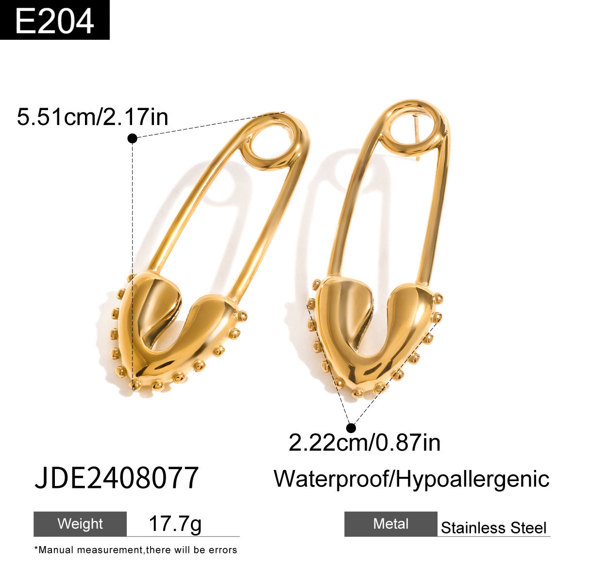 Molten Pin Earring - E204