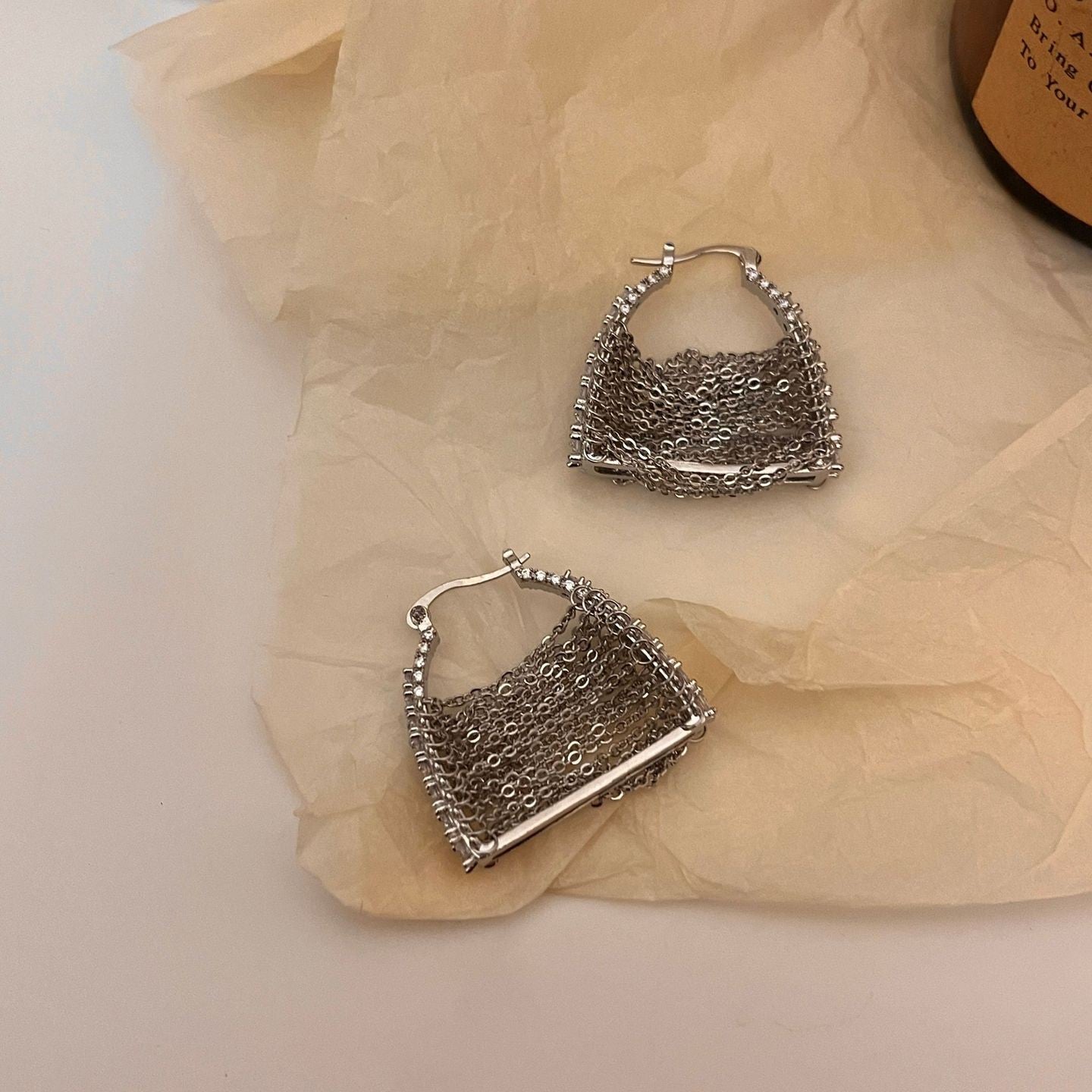 Silver Drape Earring