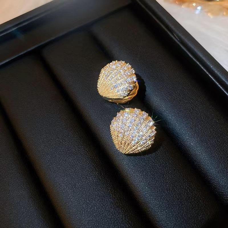 Pave Shell Earring