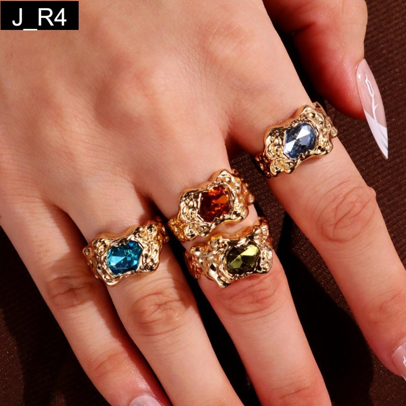 Geode Rings Set of 4