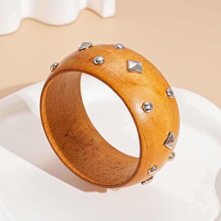 Studded Timber Bracelets