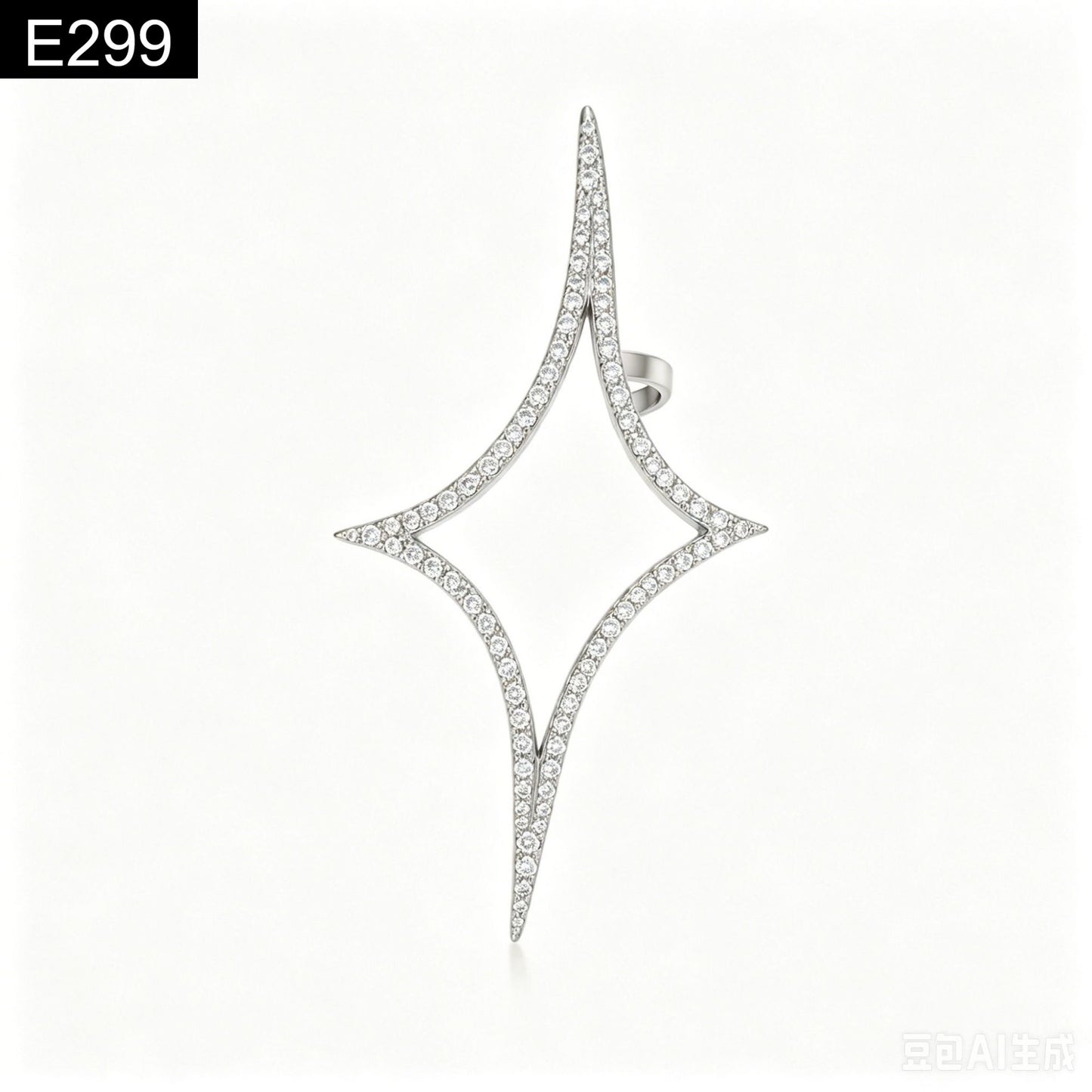Pointed Prism Earcuff - E299