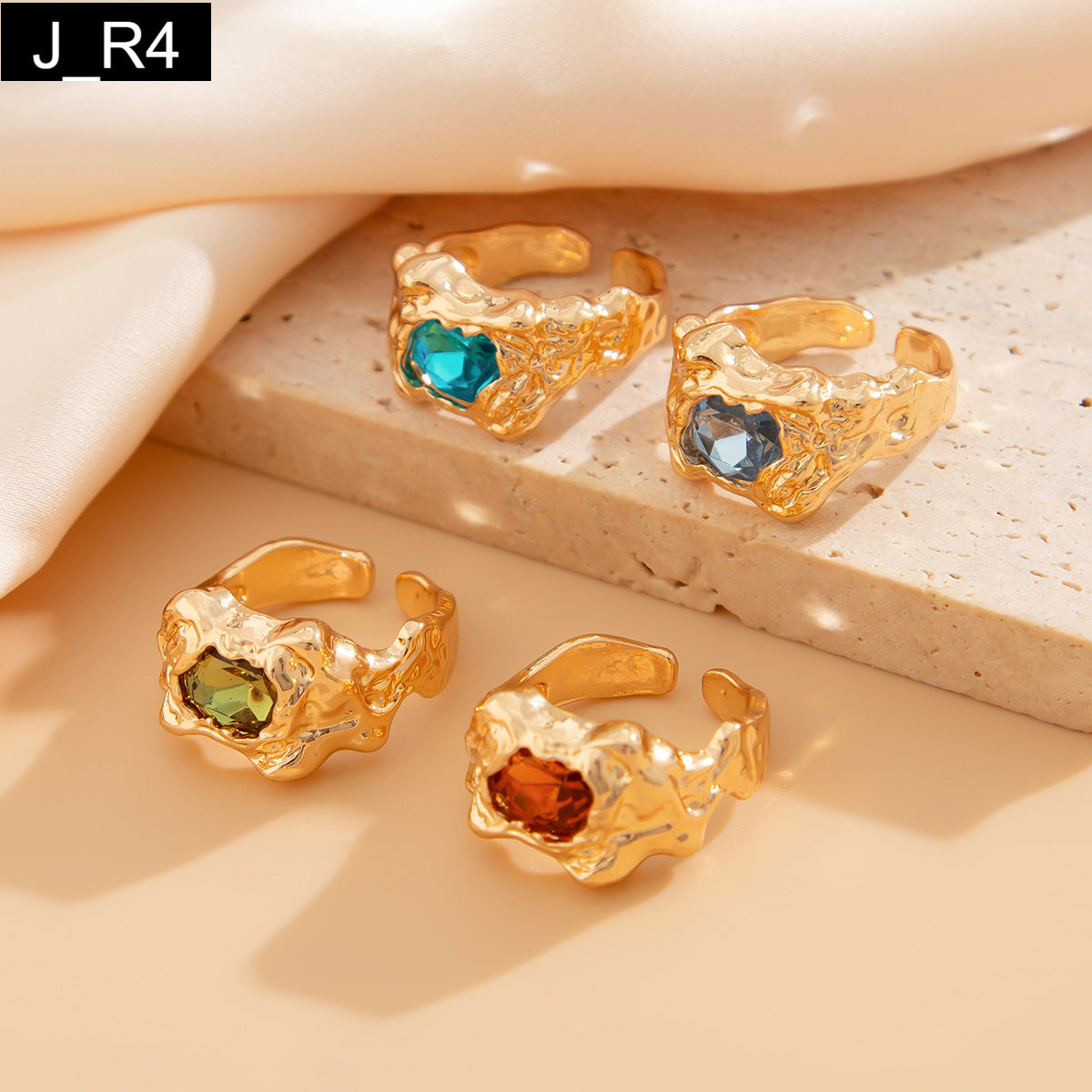 Geode Rings Set of 4