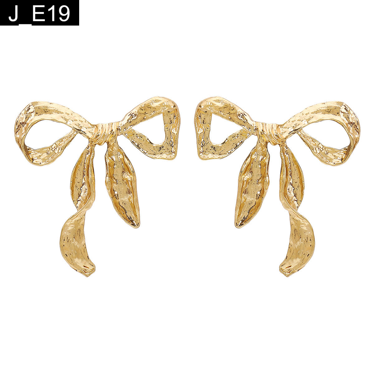 Molten Ribbon Bow Earring