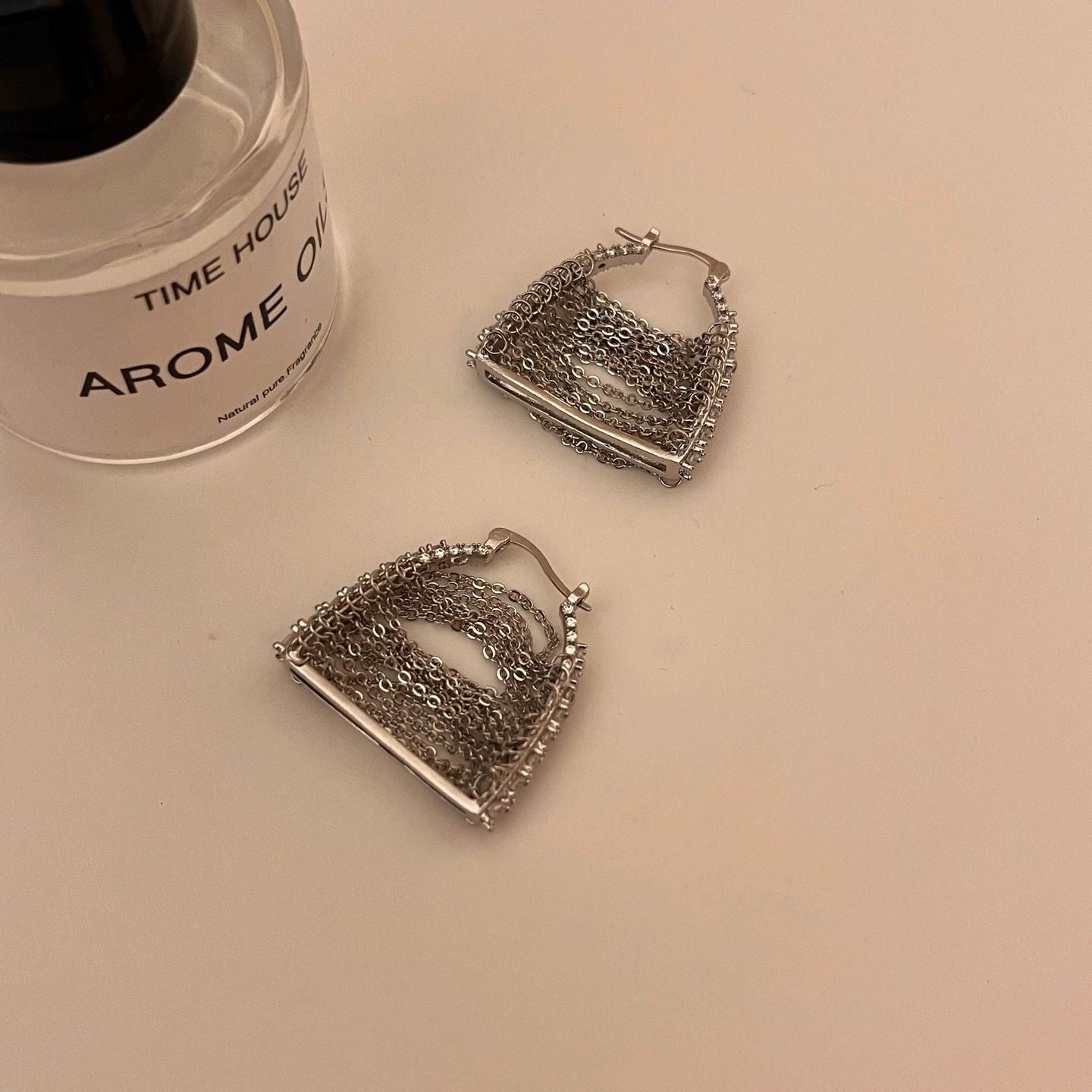 Silver Drape Earring