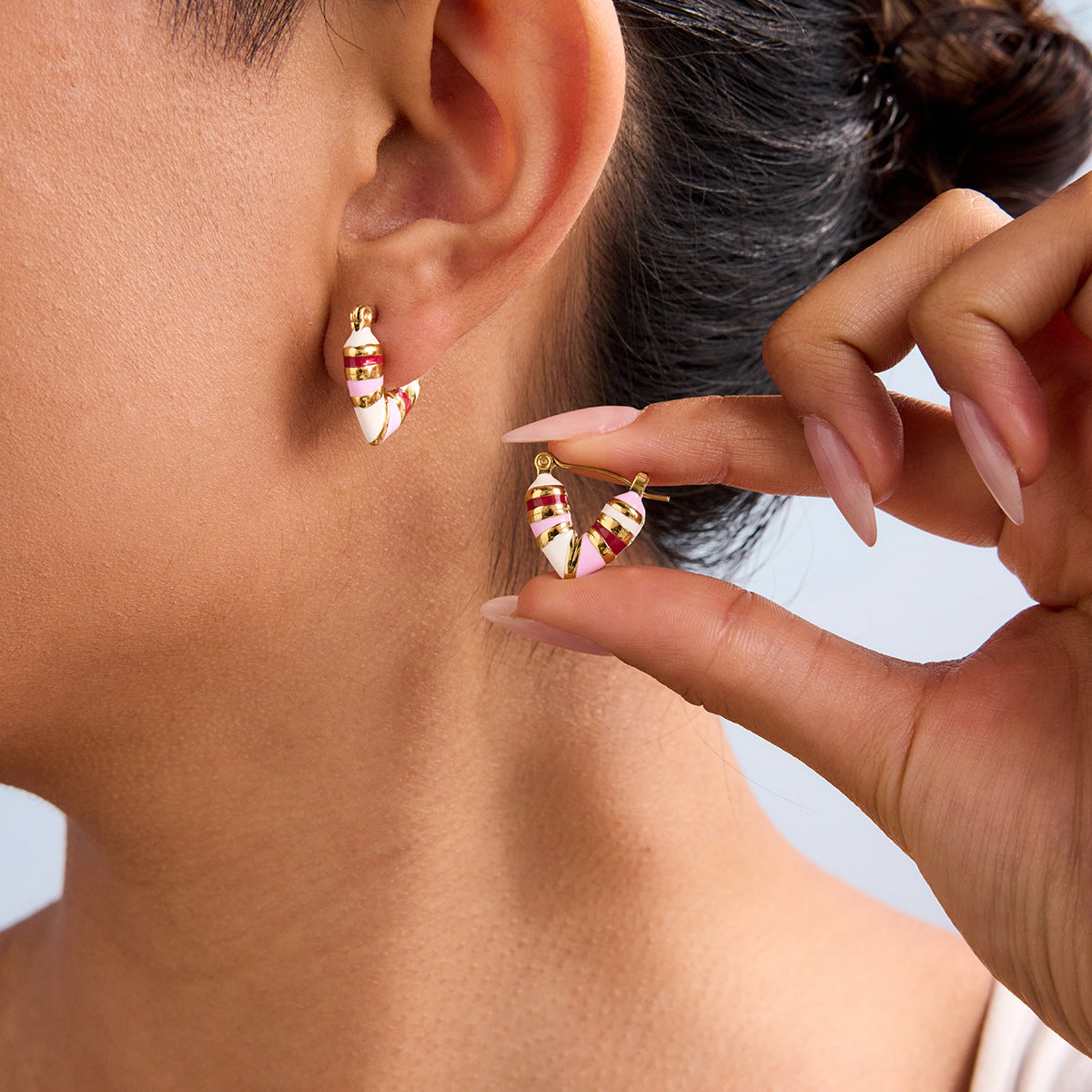 Candy Cane Earring