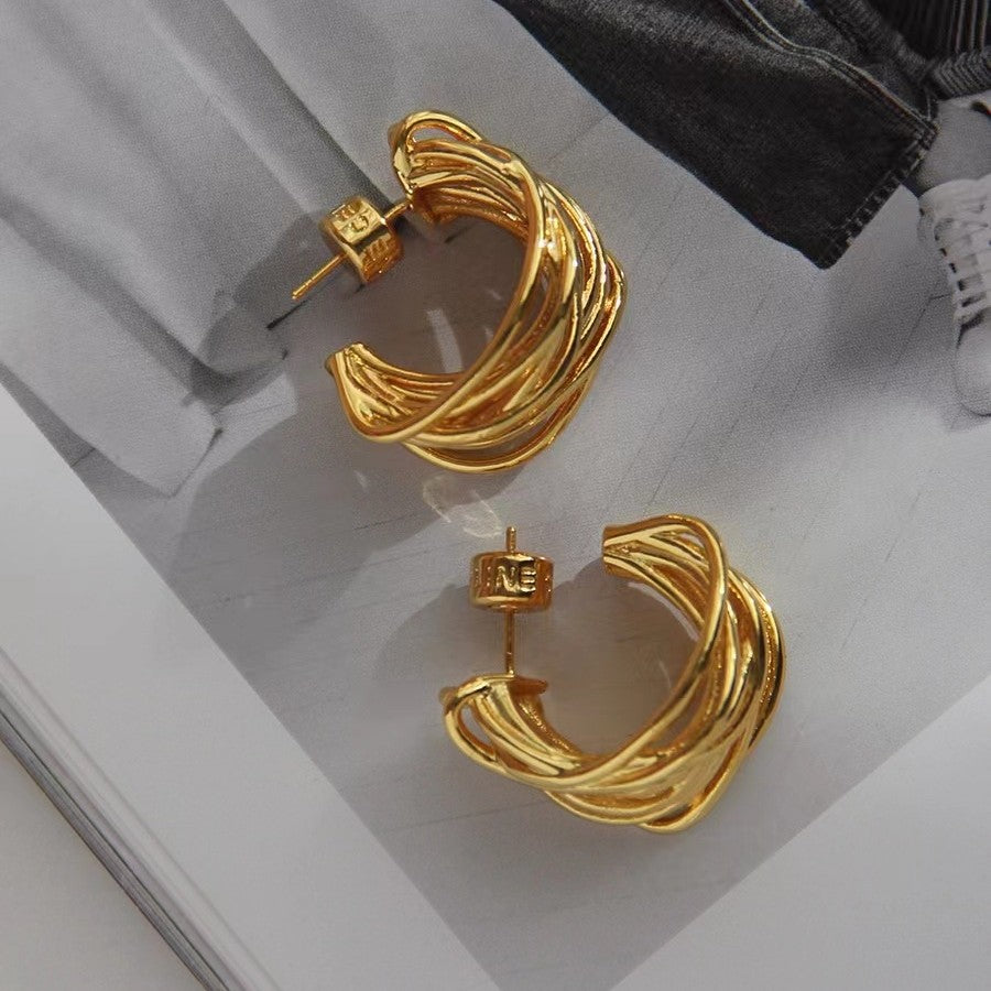 Strata Hoop Earring
