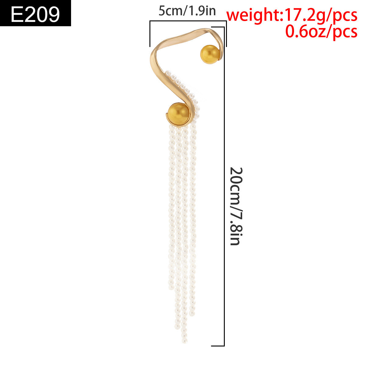 Goddess Drape Earcuff - E209