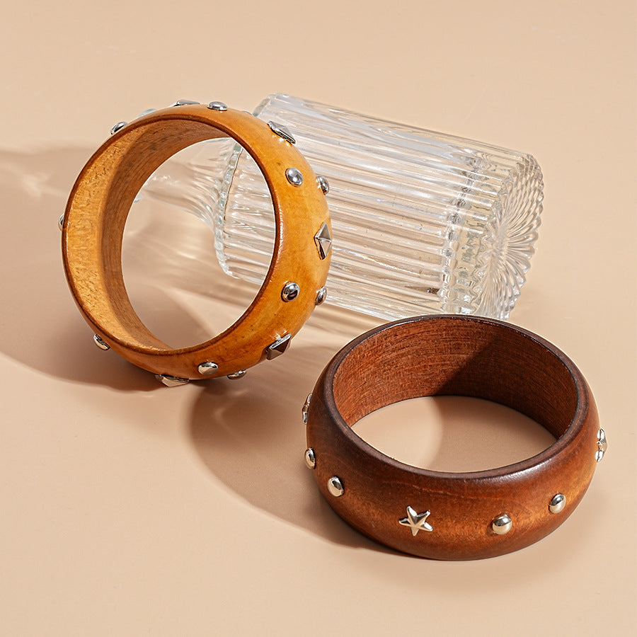 Studded Timber Bracelets