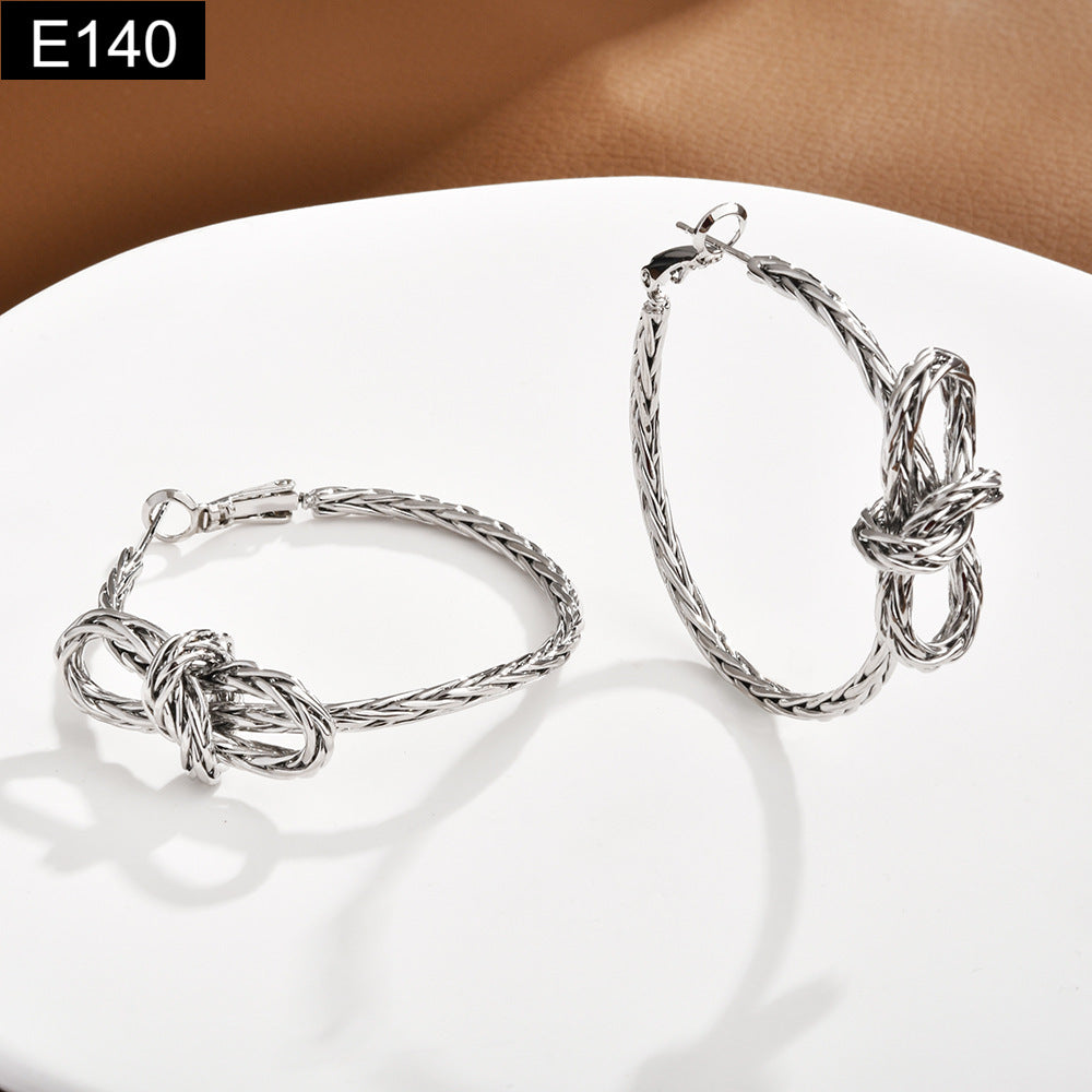 Knot Hoop Earring - E140