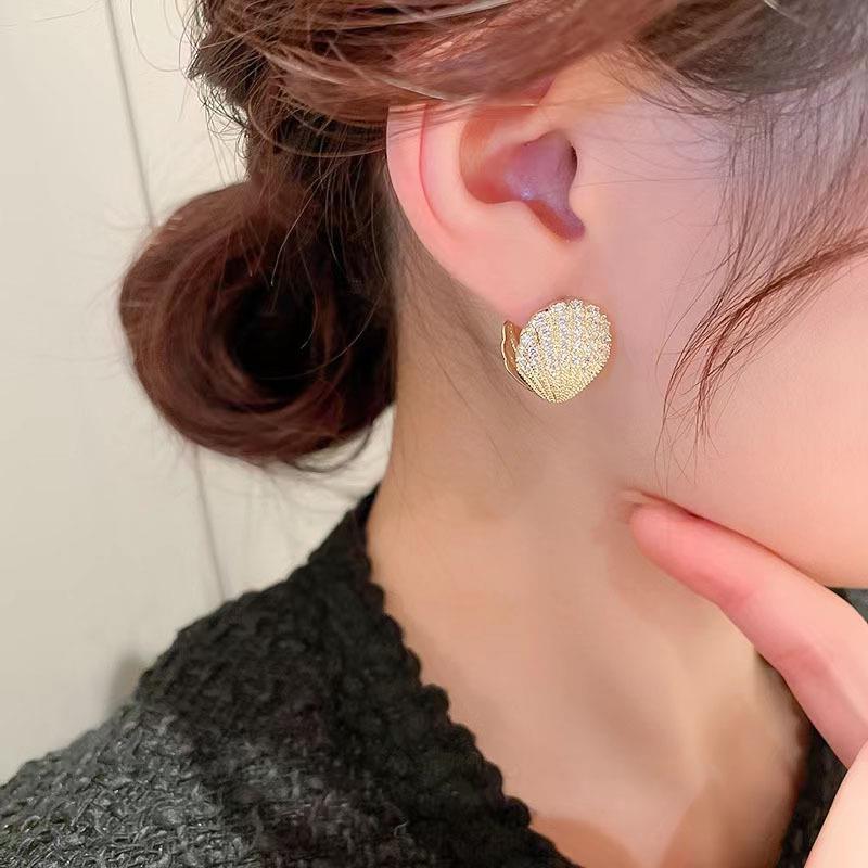 Pave Shell Earring