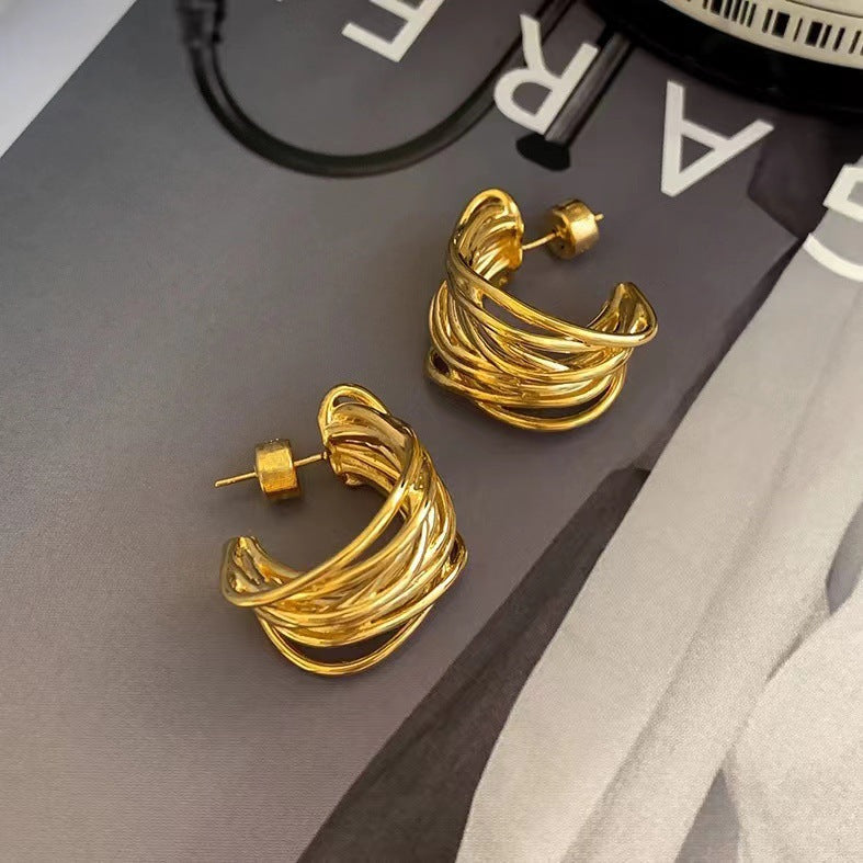 Strata Hoop Earring