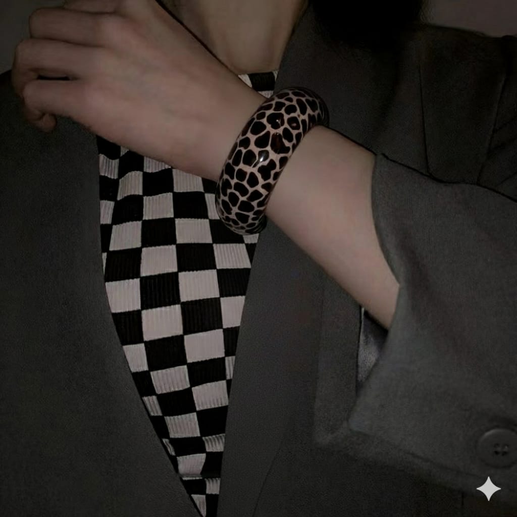 Wild Luxe Leopard Resin Bangle