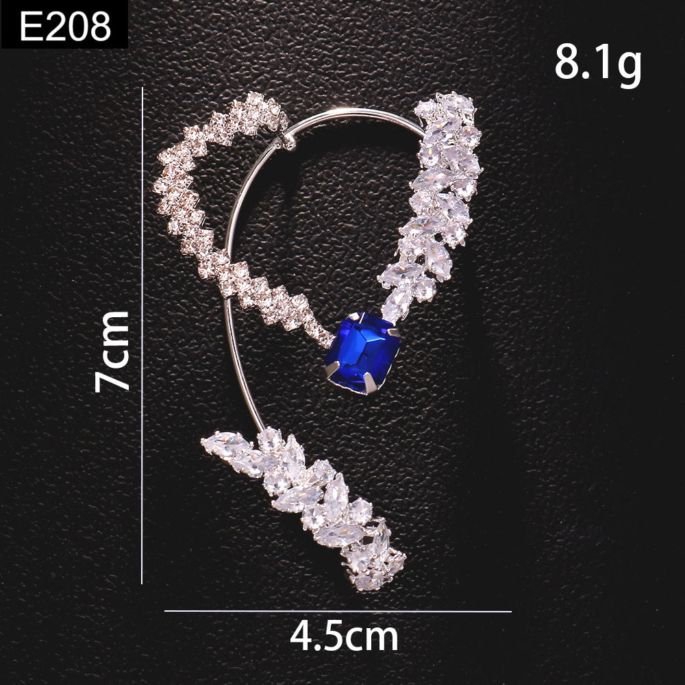 Luxury Crystal One Side Ear Cuff Earrings for Women | Statement Diamond-Look Ear Climbers