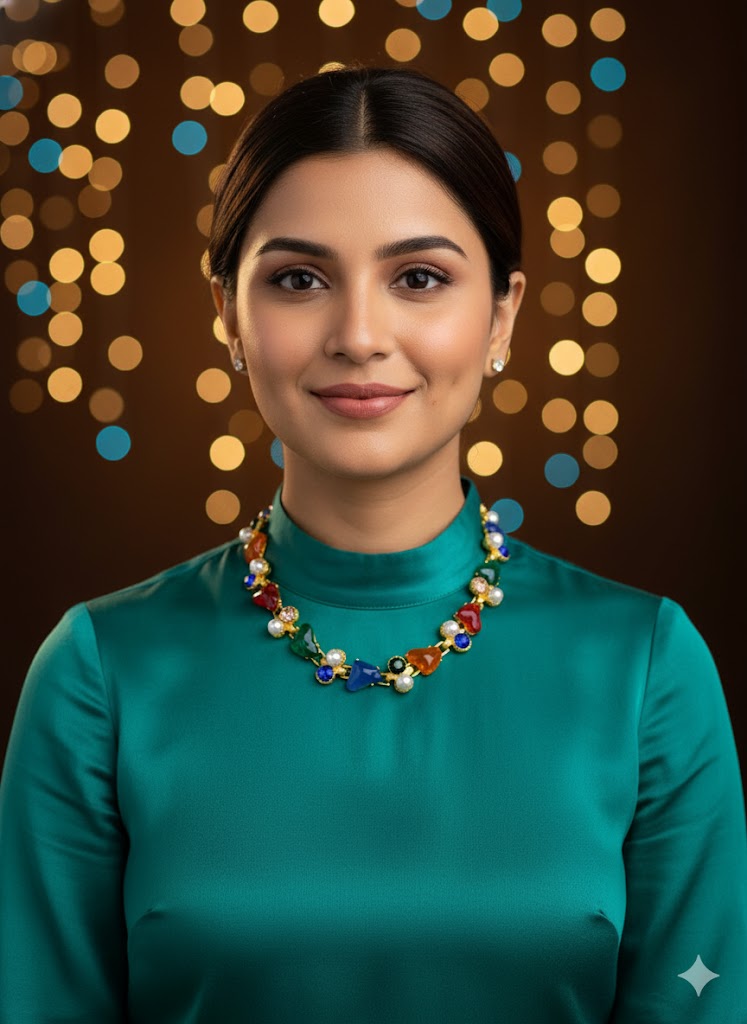 Golden Prism Statement Necklace