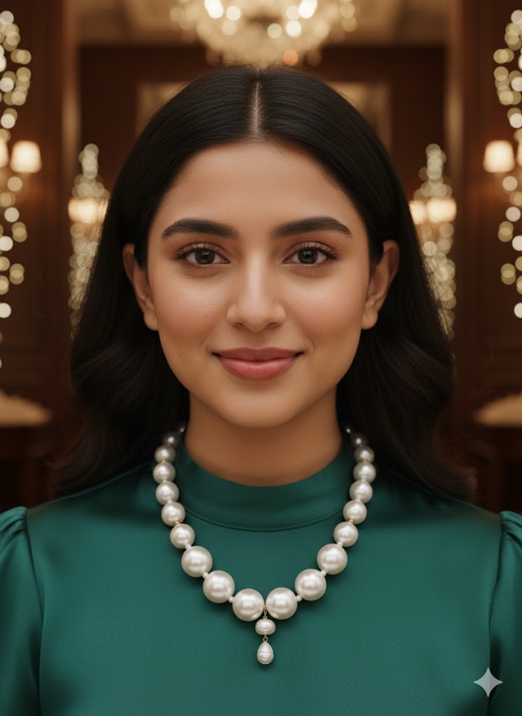 GraceLuxe Graduated Pearl Necklace