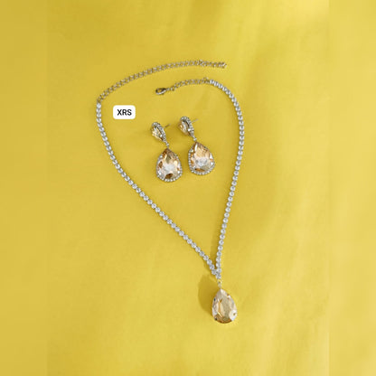 American Diamond Drop Combo