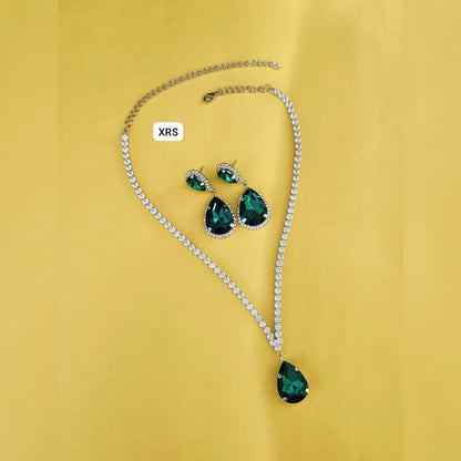 American Diamond Drop Combo