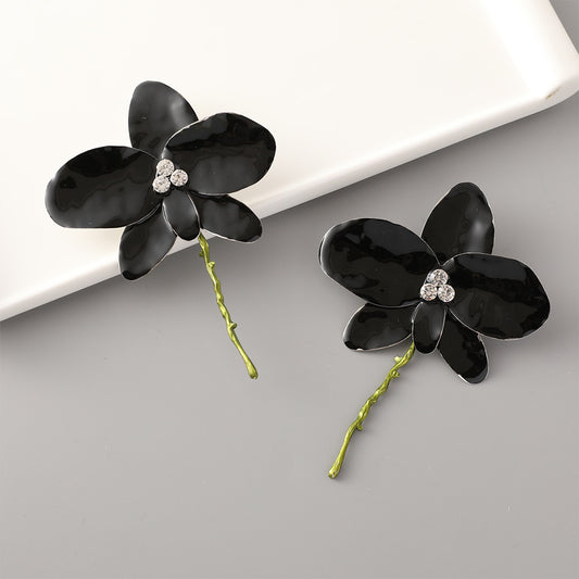 Black Orchid Earring