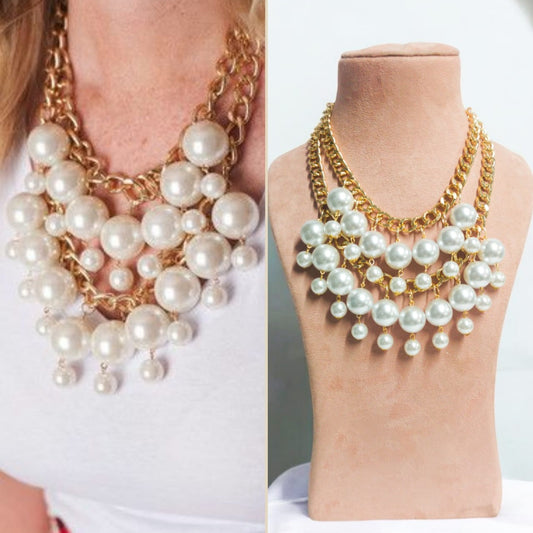 Champagne Cluster Necklace