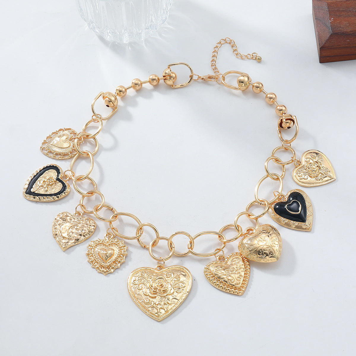 Chunky Gold Charm Necklace