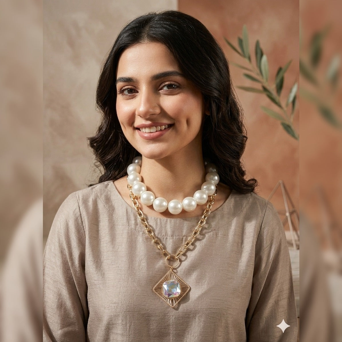 Downtown Luxury Rhombus Crystal Necklace