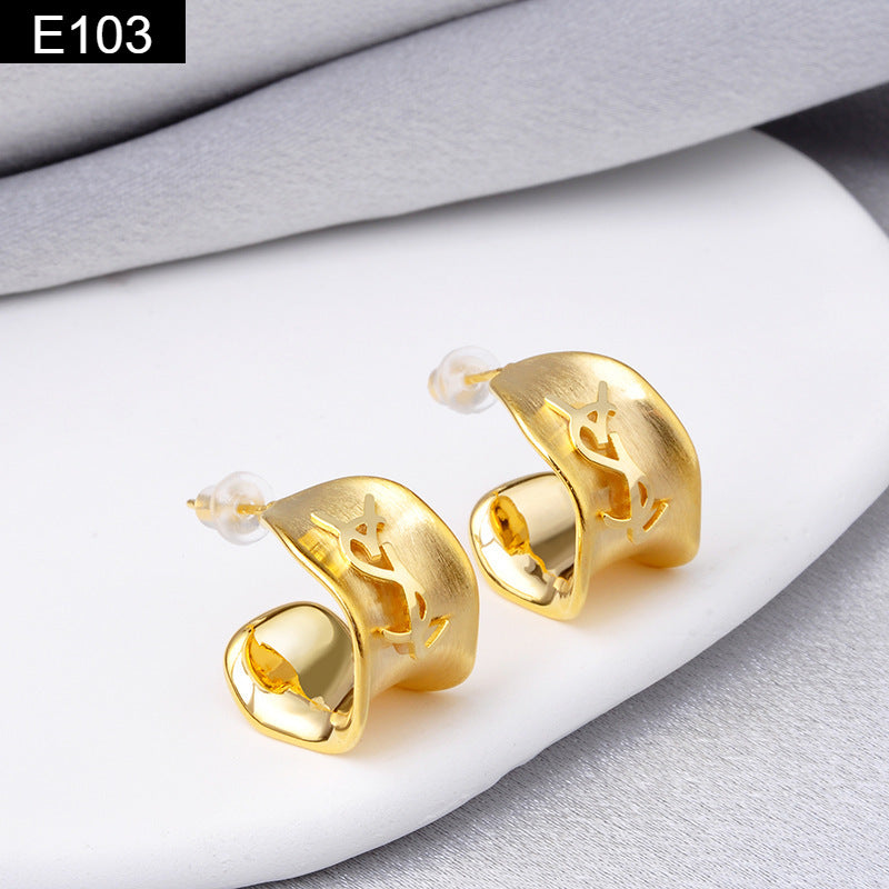 Metallic Hoop Earring - E103