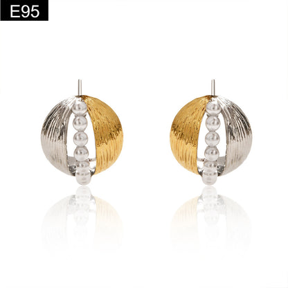 Metallic Stud Earring - E95