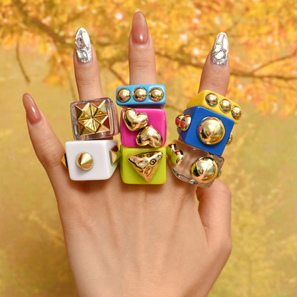 Luxe Candy Rings - (Set of 8 Rings)