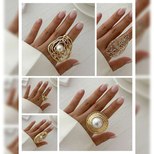 Golden Muse Set of 5 Rings