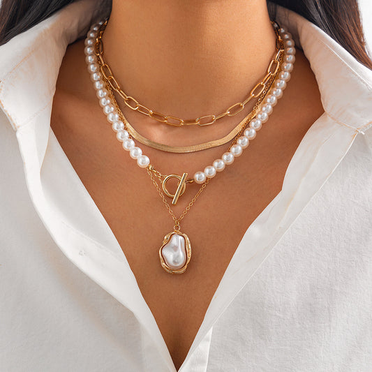Gilded Oyster Necklace