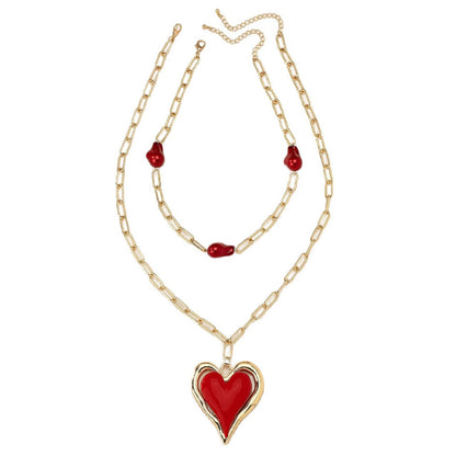 Crimson Heartfall Necklace